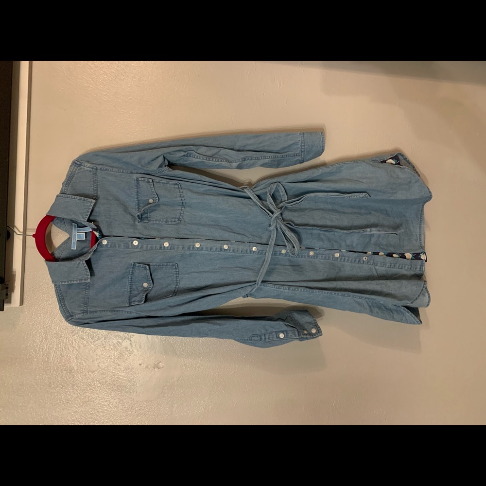 Draper James chambray shirt dress
